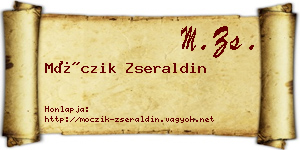 Móczik Zseraldin névjegykártya